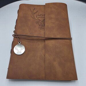 Love You Deeply Embossed Leather Jewelry Pocket Organizer Binder 20 pgs w/Silver